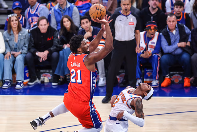 76ers vs knicks match player stats